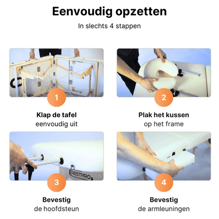 RESTPRO Inklapbare Massagetafel VIP 2 Zwart