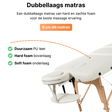 RESTPRO Inklapbare Massagetafel VIP 4 Créme