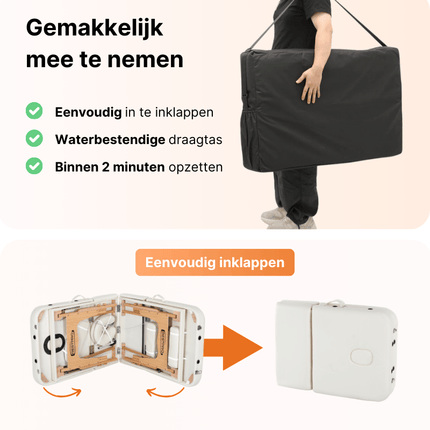 RESTPRO Inklapbare Massagetafel VIP 4 Créme