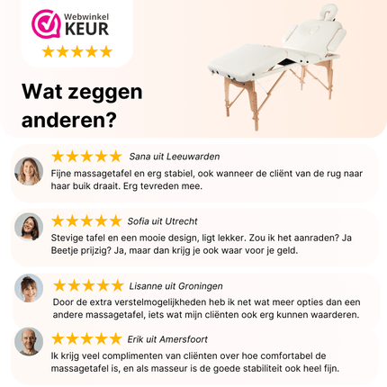 RESTPRO Inklapbare Massagetafel VIP 4 Créme