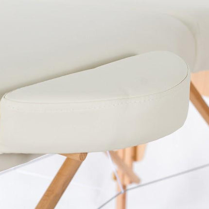 RESTPRO Inklapbare Massagetafel VIP Oval 2 Créme - demassageshop.nl