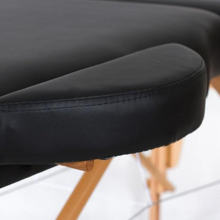RESTPRO Inklapbare Massagetafel VIP Oval 2 Zwart - demassageshop.nl