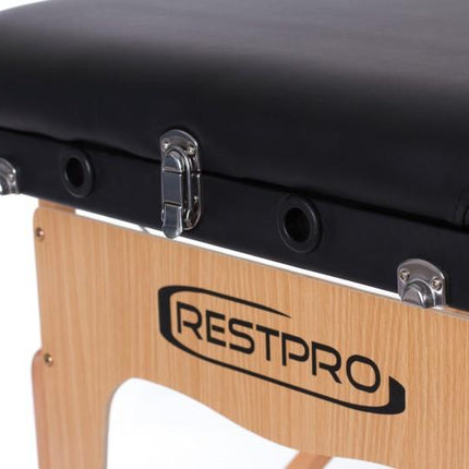 RESTPRO Inklapbare Massagetafel VIP 3 Zwart - demassageshop.nl