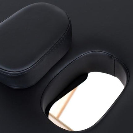 RESTPRO Inklapbare Massagetafel VIP Oval 2 Zwart - demassageshop.nl