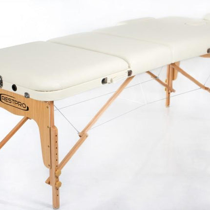 RESTPRO Inklapbare Massagetafel VIP 3 Créme - demassageshop.nl