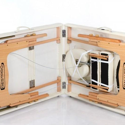 RESTPRO Inklapbare Massagetafel VIP 3 Créme - demassageshop.nl