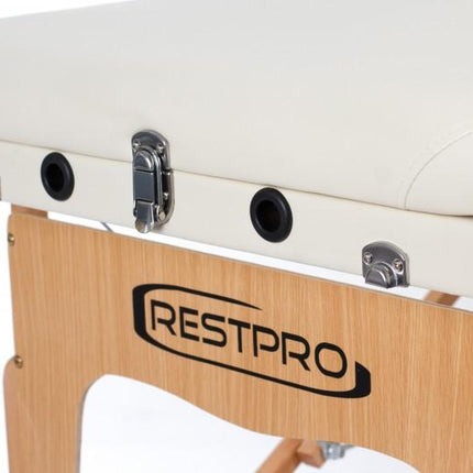 RESTPRO Inklapbare Massagetafel VIP 3 Créme - demassageshop.nl