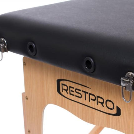 RESTPRO Inklapbare Massagetafel Classic 2 Zwart - demassageshop.nl