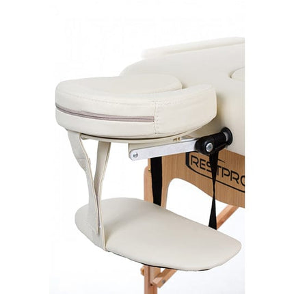 RESTPRO Inklapbare Massagetafel VIP Oval 2 Créme - demassageshop.nl
