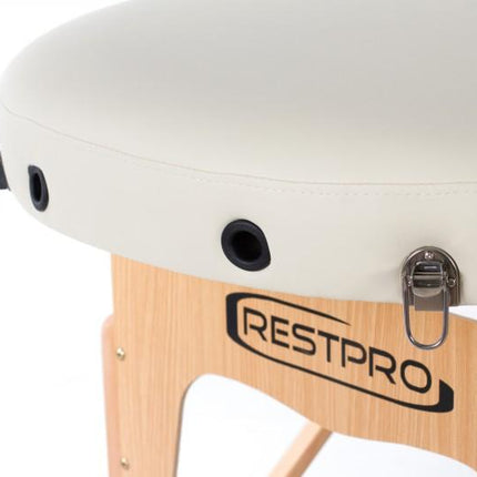 RESTPRO Inklapbare Massagetafel VIP Oval 2 Créme - demassageshop.nl