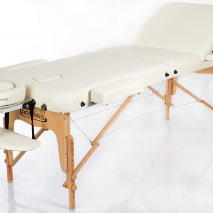 RESTPRO Inklapbare Massagetafel VIP 3 Créme - demassageshop.nl