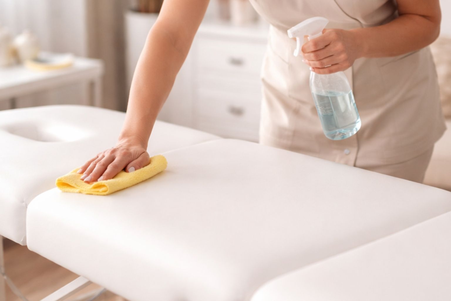 Onderhoud massagetafel: reinigen, schoonmaken en langer mooi houden