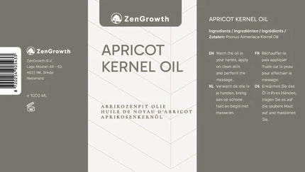 ZenGrowth Abrikozenpit olie 100% Natuurlijk 1l