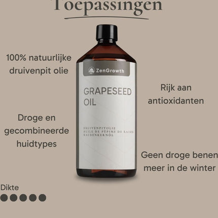 ZenGrowth Druivenpitolie 100% Natuurlijk 1l