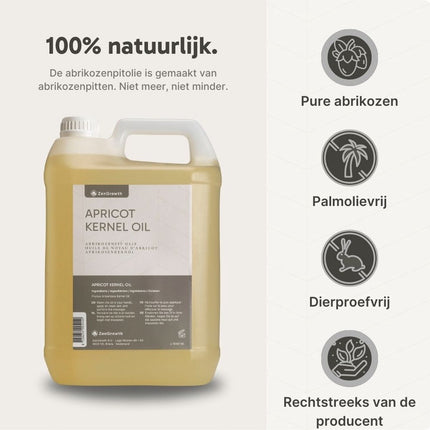 ZenGrowth Abrikozenpit olie 100% Natuurlijk 5l