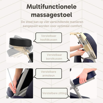 ZenGrowth Inklapbare Massagestoel Valo Zwart