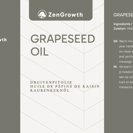 ZenGrowth Druivenpitolie 100% Natuurlijk 1l