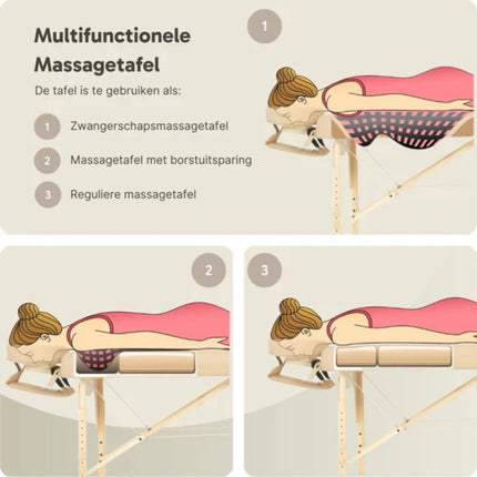 ZenGrowth Zwangerschapsmassagetafel Inklapbaar Ipanema Mocca