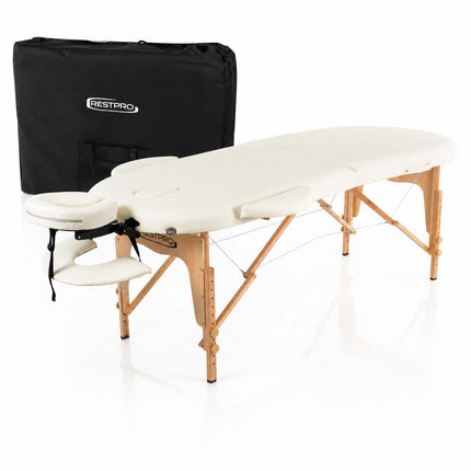 RESTPRO Inklapbare massagetafel Classic Oval 2 Zwart