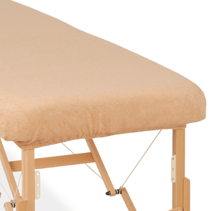Badstof hoeslaken voor massagetafel  - Beige