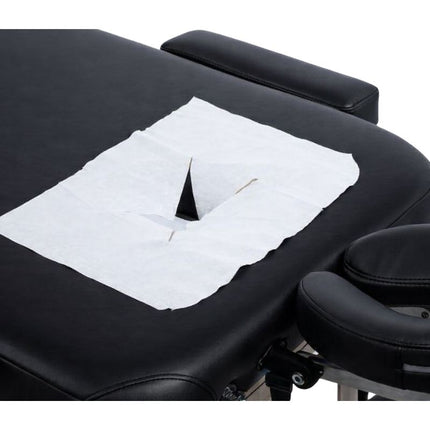 Disposable facecovers met uitsparing massagetafel (100 stuks)