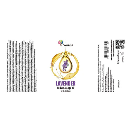 Verana Massageolie Lavendel - 100% Natuurlijk - 250ml