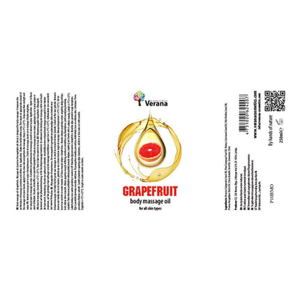 Verana Massageolie Grapefruit - 100% Natuurlijk - 250ml
