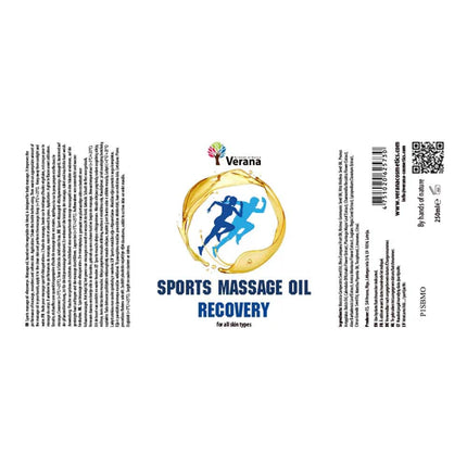 Verana Massageolie Sport en Herstel - 100% Natuurlijk - 250ml