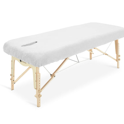 ZenGrowth Microvezel hoeslaken massagetafel met uitsparing wit