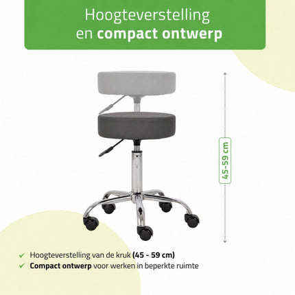 HABYS Tabouret Tila Grijs