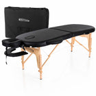 RESTPRO Inklapbare massagetafel Classic Oval 2 Zwart