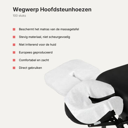 Disposable hoofdsteunhoezen massagetafel (100 stuks)