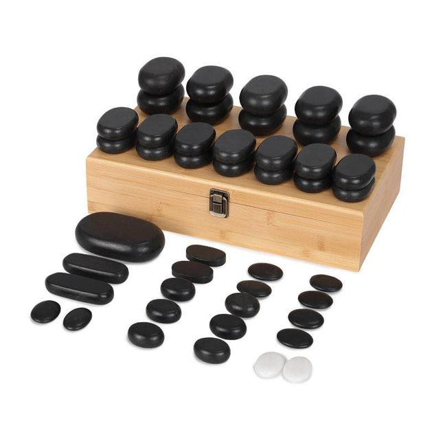 HABYS Hotstone Massage Stenen Set - 45 stuks - demassageshop.nl