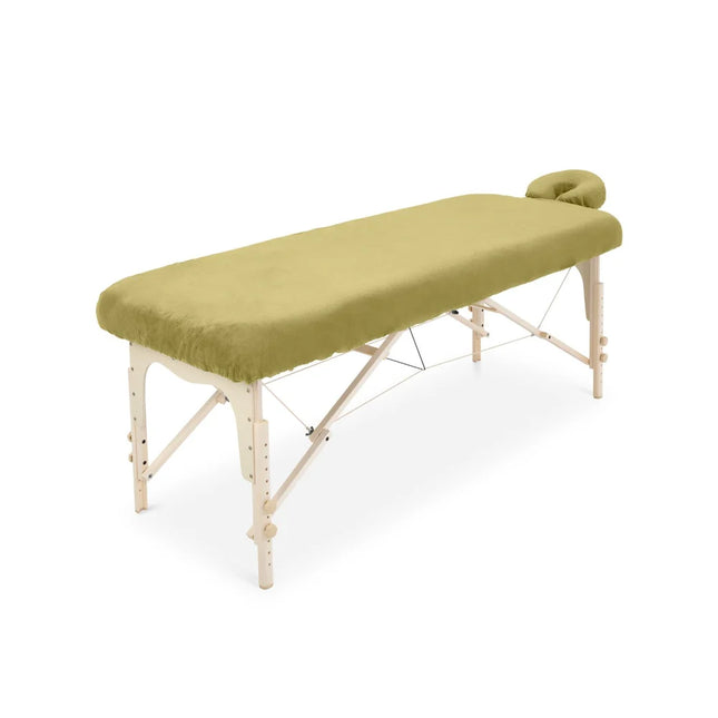 ZenGrowth Microvezel Hoeslakenset Massagetafel Olijfgroen licht