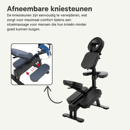 ZenGrowth Inklapbare Massagestoel Legian Zwart