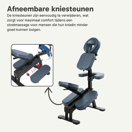 ZenGrowth Inklapbare Massagestoel Legian Blauw
