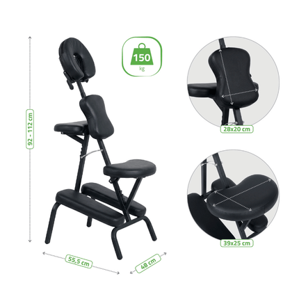 HABYS Inklapbare Massagestoel Flexo Zwart
