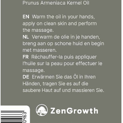 ZenGrowth Abrikozenpit olie 100% Natuurlijk 150ml