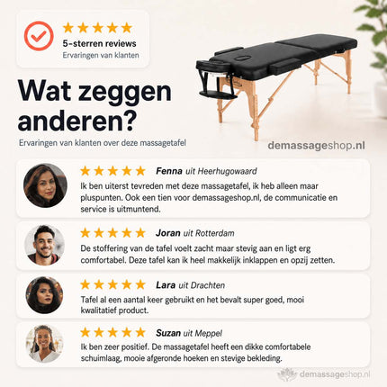 RESTPRO Inklapbare Massagetafel VIP 2 Zwart