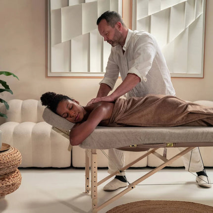 Badstof Hoeslaken Massagetafel Lichtbruin