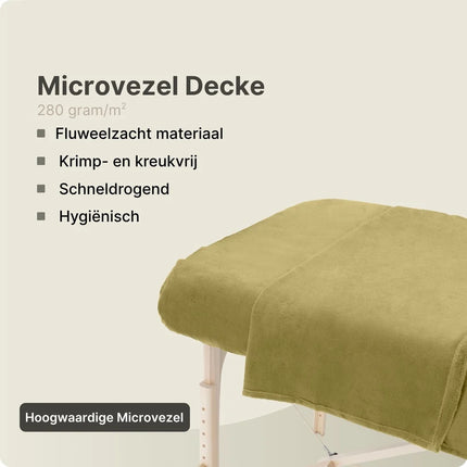 Microvezel massage handdoek XXL - Olijfgroen Licht - 100 x 220 cm