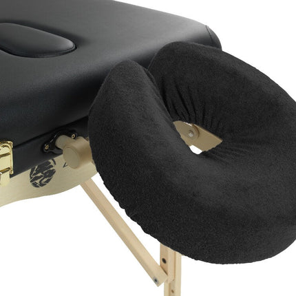 Badstof hoofdsteunhoes massagetafel - Zwart