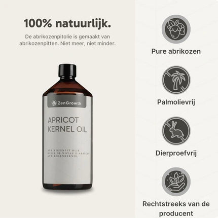 ZenGrowth Abrikozenpit olie 100% Natuurlijk 1l