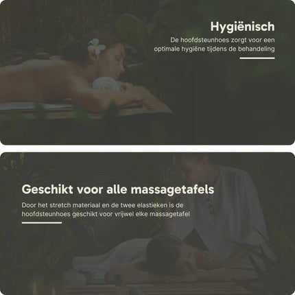 Badstof hoofdsteunhoes massagetafel - Wit