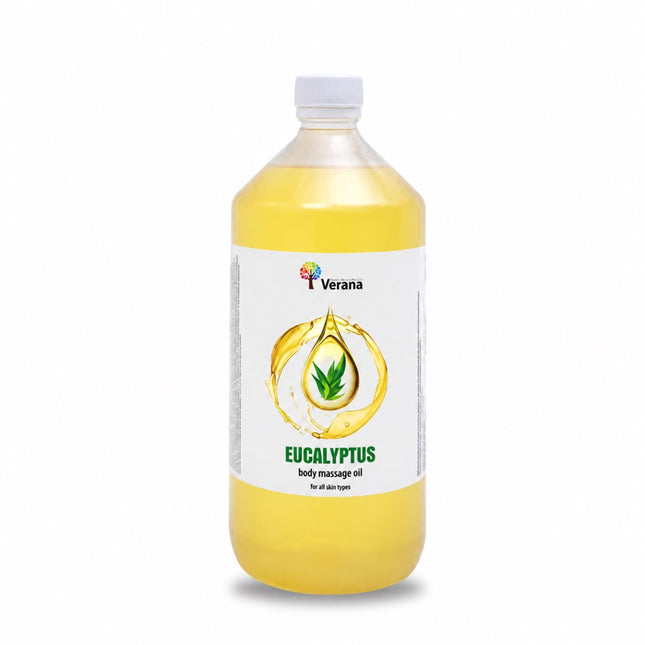 Verana Massageolie Eucalyptus- Antiviraal - 100% Natuurlijk - 1L