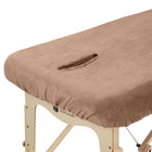 ZenGrowth Microvezel hoeslaken massagetafel met uitsparing bruin