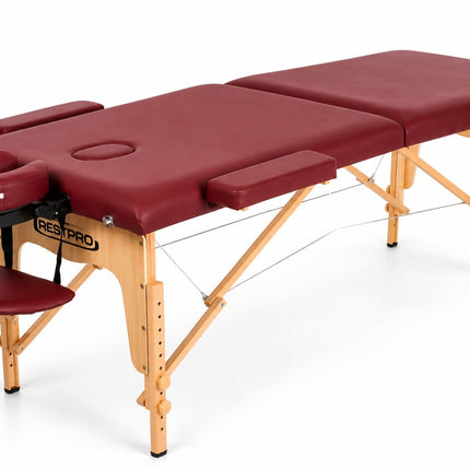 RESTPRO Inklapbare Massagetafel Classic 2 Wijnrood