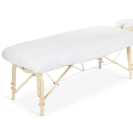 Fluffy Fleece Deluxe Hoeslaken Wit met Hoofdsteunhoesje