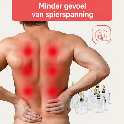 HABYS Cuppingset - 14 delig - met cuppingbekers - inclusief pomp