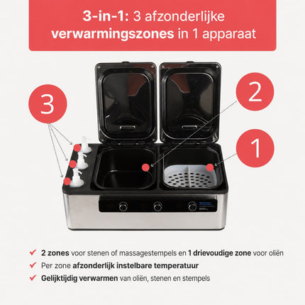 3-in-1 Hotstone Heater Pan 12 Liter